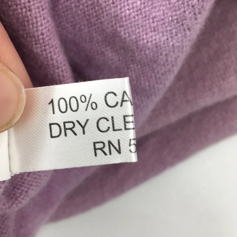 John W Nordstrom Lilac Purple Knit 100% Cashmere Sweater Mens XL V-Neck Pullover - Picture 11 of 13